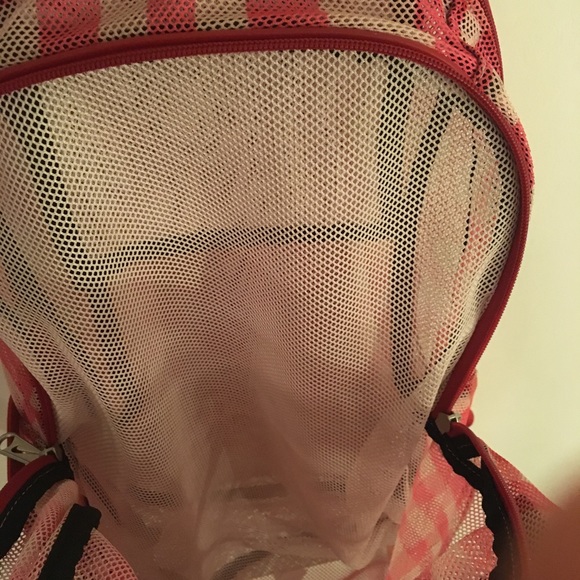 ?RARE? Nike Brasilia XL Mesh PLAID Backpack PINK/WHITE PLAID main image 4